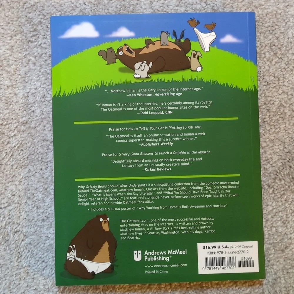 Why Grizzly Bears Should Wear Underpants Book by Matthew Inman from The Oatmeal - Picture 3 of 8